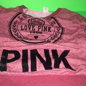 Pink V neck pullover